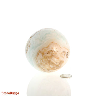 Caribbean Blue Calcite Sphere - Medium #1 - 2 3/4"    from The Rock Space