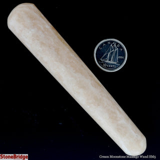 Moonstone Cream Rounded Massage Wand - Small #3 - 3 1/2" to 4 1/2"    from The Rock Space