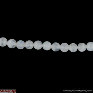 Moonstone Rainbow- Round Strand 7" - 6mm    from The Rock Space