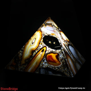 Agate Pyramid Lamp U#2 - 25cm    from The Rock Space