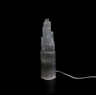 Selenite Tower Lamp - Extra Large 14” Tall
