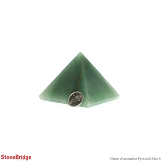 Green Aventurine Pyramid #6 - 2 1/2" to 2 3/4" Wide    from The Rock Space