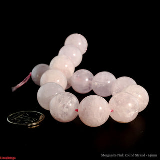 Morganite Pink Round Strand - 14mm    from The Rock Space