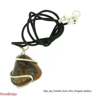 Tiger Eye Tumbled Wrapped Necklaces    from The Rock Space