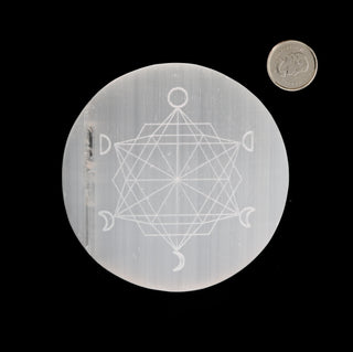 Selenite Charging Plate - Moon    from The Rock Space