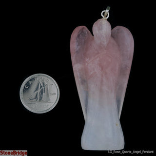 Rose Quartz Angel Pendant    from The Rock Space