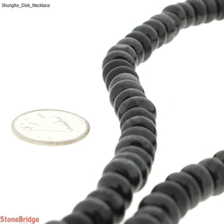 Shungite Bead Necklace - Disk - 8mm    from The Rock Space