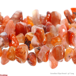 Carnelian Chip Strands - 5mm to 8mm from The Rock Space