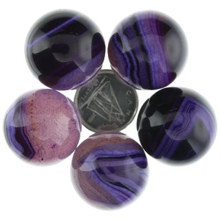 Agate Purple Banded Sphere - 5 Pack    from The Rock Space