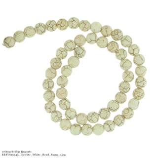 Howlite Cream - Round Strand 15" - 8mm    from The Rock Space