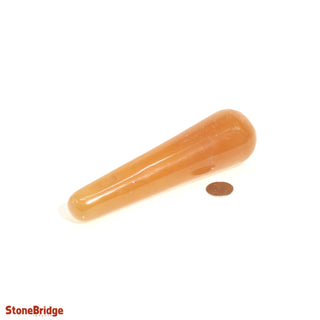 Calcite Honey Rounded Massage Wand - Jumbo #3 - 5 1/2" to 7"    from The Rock Space