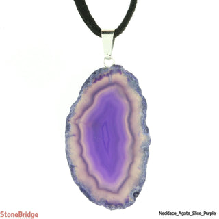 Purple Agate Slice Necklace    from The Rock Space