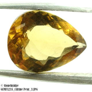 Citrine Gemstone - Pear Cut    from Stonebridge Imports
