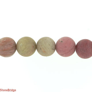 Rhodonite Matte - Round Strand 15" - 6mm    from The Rock Space