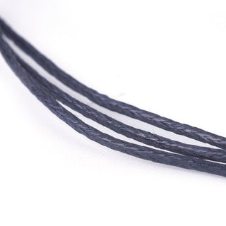 Black Cotton Waxed Cord - 1mm - 1 roll of 100m    from The Rock Space