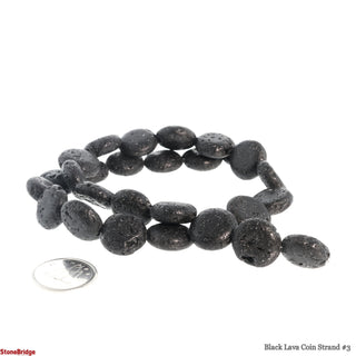 Black Lava Coin Strand #3    from The Rock Space