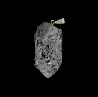 Crackle Quartz Polished Point Pendant    from The Rock Space