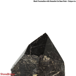Black Tourmaline & Hematite Cut Base, Polished Point U#11    from The Rock Space