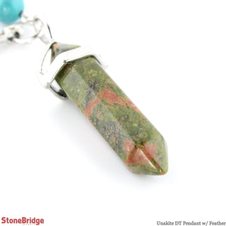 Unakite Double Terminated Feather Pendant    from The Rock Space