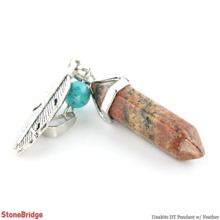 Unakite Double Terminated Feather Pendant    from The Rock Space