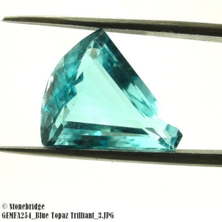 Blue Topaz Gemstone - Trilliant Cut    from Stonebridge Imports