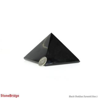 Black Obsidian Pyramid #7 - 2 3/4" to 3" Wide    from The Rock Space