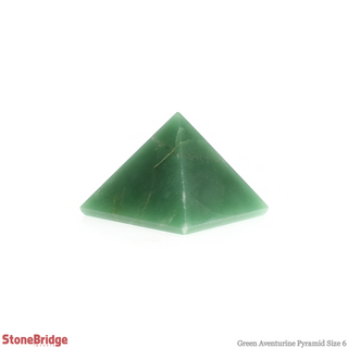 Green Aventurine Pyramid #6 - 2 1/2" to 2 3/4" Wide from The Rock Space