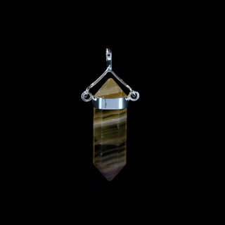 Fluorite Yellow Double Terminated Swivel - 925 Silver Pendant from The Rock Space