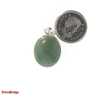 Green Aventurine Cabochon - 925 Silver Pendant from The Rock Space