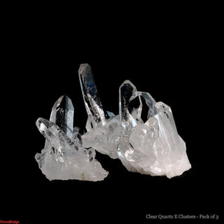Clear Quartz Clusters Extra Quality - Mini 1/2" to 1" - 3 Pack from The Rock Space