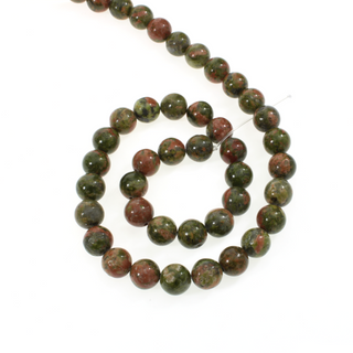 Unakite - Round Strand 15" - 8mm from The Rock Space