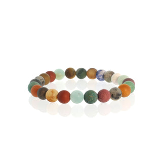 Mix Stones Matte Round Bracelet - 8mm from The Rock Space