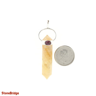 Citrine Double Terminated Cabochon - 925 Silver Pendant from The Rock Space