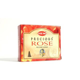 Precious Rose Hem Incense Cones - 10 Pack from The Rock Space