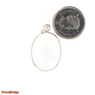 Clear Quartz Cabochon - 925 Silver Pendant from The Rock Space