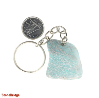 Keychain - Amazonite Tumbled from The Rock Space