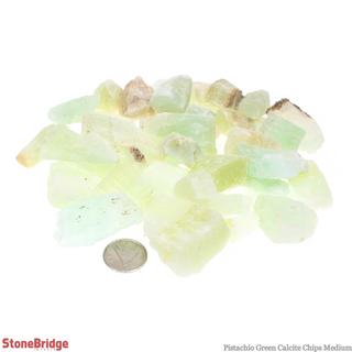 Calcite Pistachio Green Chips - Medium from The Rock Space