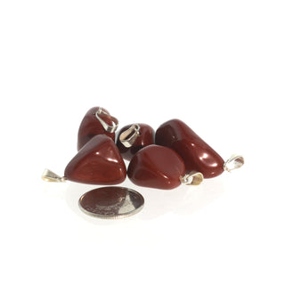 Red Jasper Tumbled Pendants - 5 Pack from The Rock Space