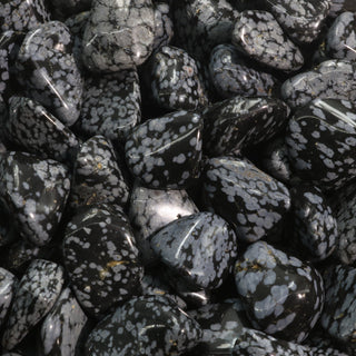 Obsidian Snowflake Tumbled Stones from The Rock Space