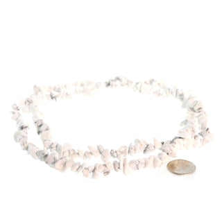 Howlite White Chip Strands - 3mm to 5mm from The Rock Space