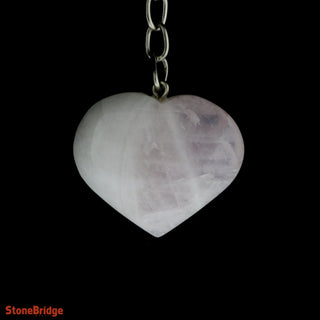 Keychain - Rose Quartz Heart from The Rock Space