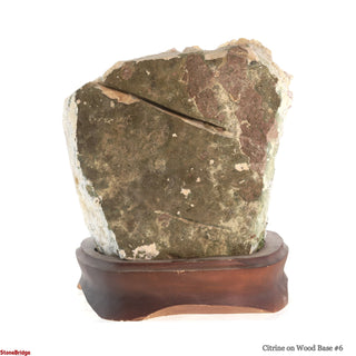 Citrine Cluster on Wood Base #6 - 10" from The Rock Space