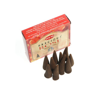 Precious Rose Hem Incense Cones - 10 Pack from The Rock Space