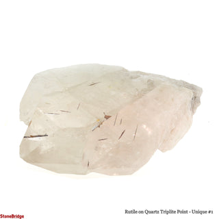 Rutile on Quartz Triplet Point Cluster U#1 - 5 1/2" from The Rock Space