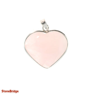Rose Quartz Heart - 925 Silver Pendant from The Rock Space