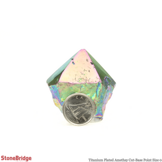 Amethyst Titanium Cut Base, Polished Point Tower #0 from The Rock Space