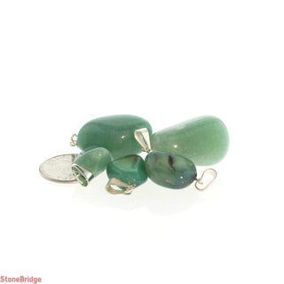 Green Aventurine Tumbled Pendants - 5 Pack from The Rock Space