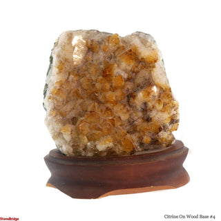 Citrine Cluster on Wood Base #4 - 9" from The Rock Space