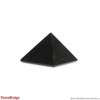 Black Obsidian Pyramid #4 - 2" to 2 1/4" Wide from The Rock Space