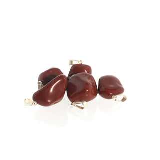 Red Jasper Tumbled Pendants - 5 Pack from The Rock Space